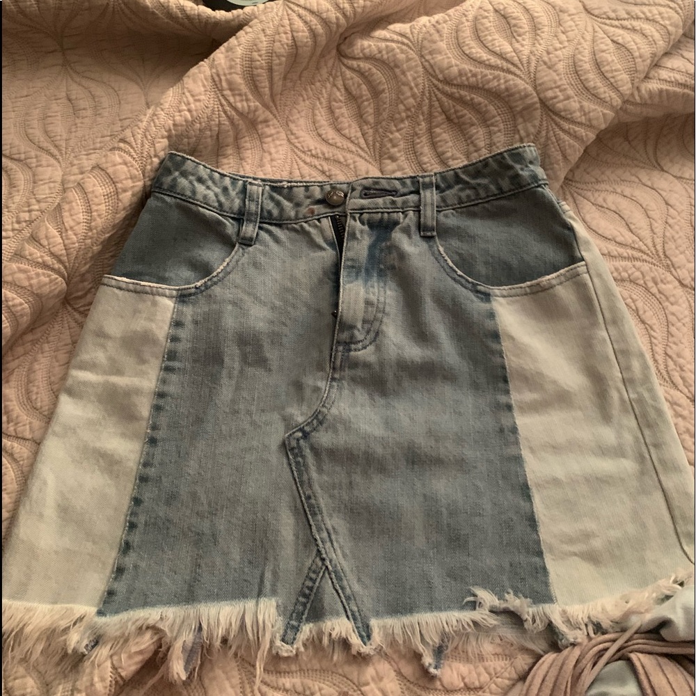Free people jean skirt!!!